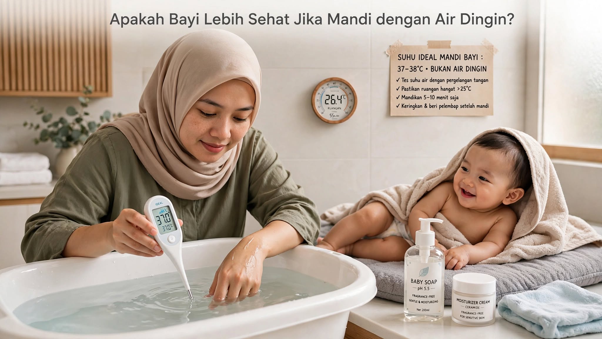 Apakah Bayi Lebih Sehat Jika Mandi dengan Air Dingin?