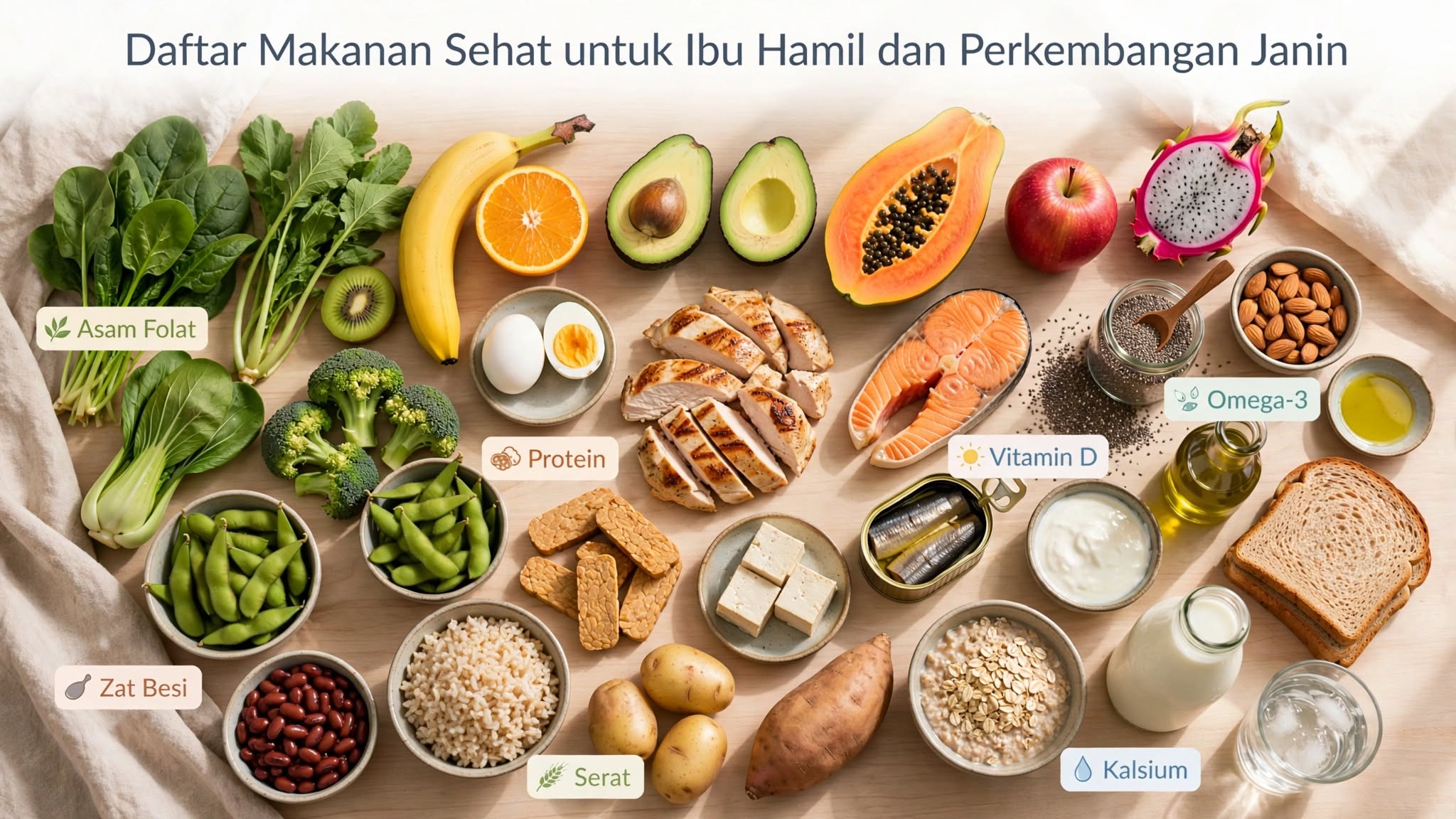 Daftar Makanan Sehat untuk Ibu Hamil dan Perkembangan Janin