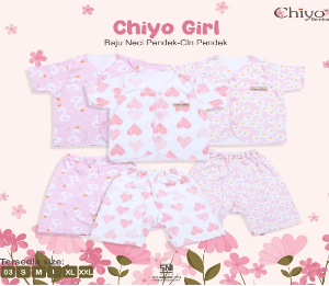 Baju Pendek Neci + Celana Pendek Chiyo Girl 0-3