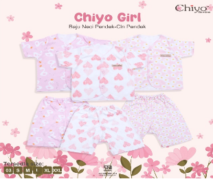Baju Pendek Neci + Celana Pendek Chiyo Girl 0-3