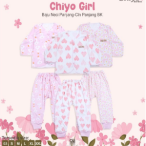 Baju Panjang Neci  + Celana Panjang Chiyo Girl BK 0-3