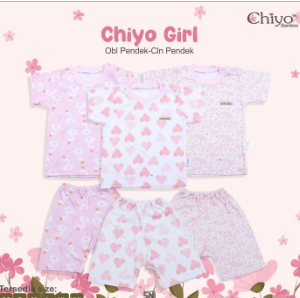 Oblong Pendek + Celana Pendek Chiyo Girl 0-3