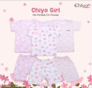 Oblong Pendek + Celana Pendek Chiyo Girl 0-3