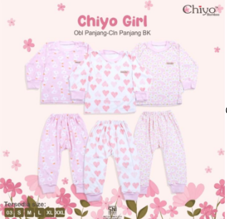 Oblong Panjang  + Celana Panjang Chiyo Girl BK 0-3