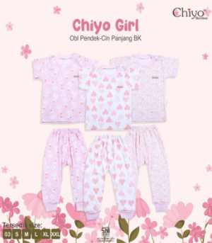 Oblong Pendek + Celana Panjang Chiyo Girl BK 0-3