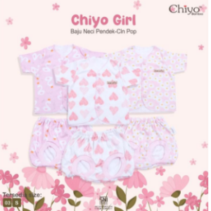 Baju Pendek Neci + Celana Pop Chiyo Girl 0-3