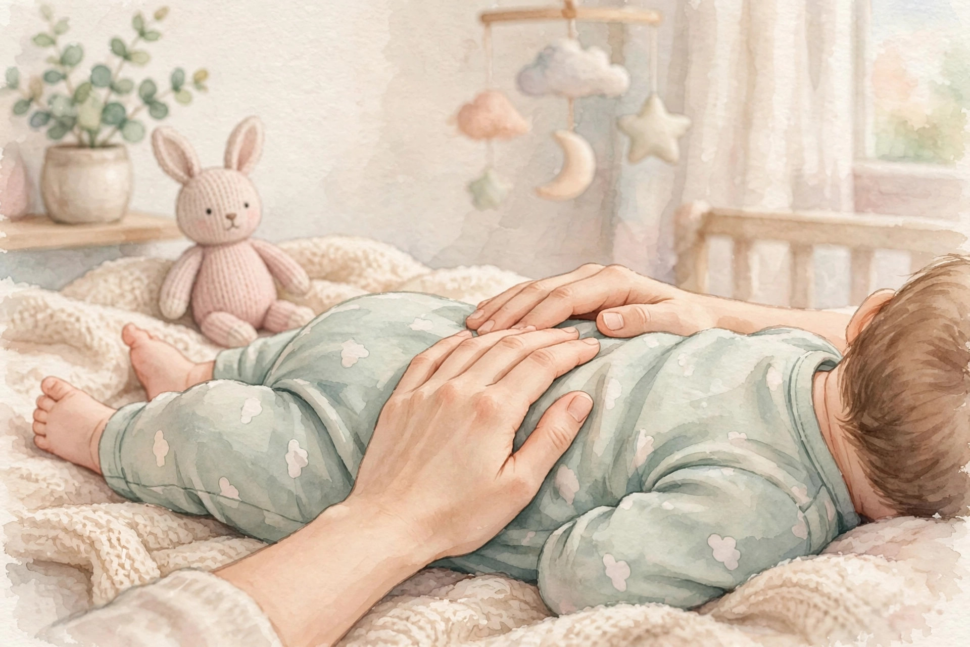 Pijat perut bayi dengan lembut